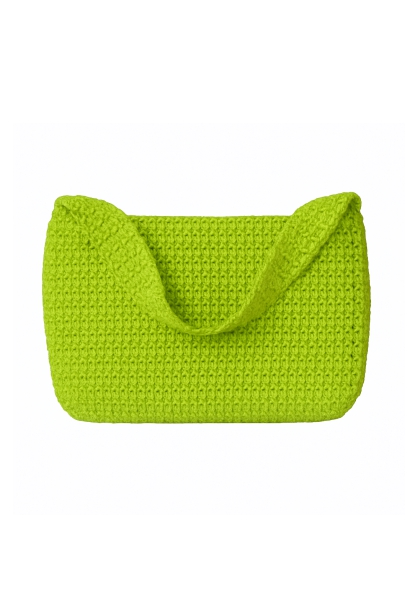 handmade lime green crochet shoulder bag – modern & minimalist design handmade lime green crochet shoulder bag – modern & minimalist design