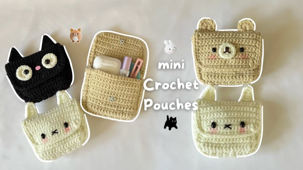 handmade crochet bear pouch – adorable mini bag for everyday use