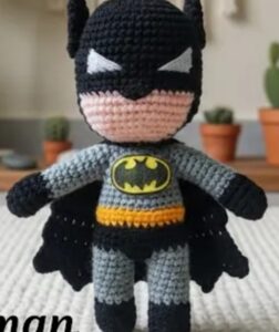 crochet batman keychain