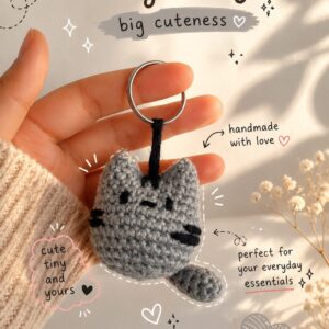 crochet cat keychain 🐱🧶